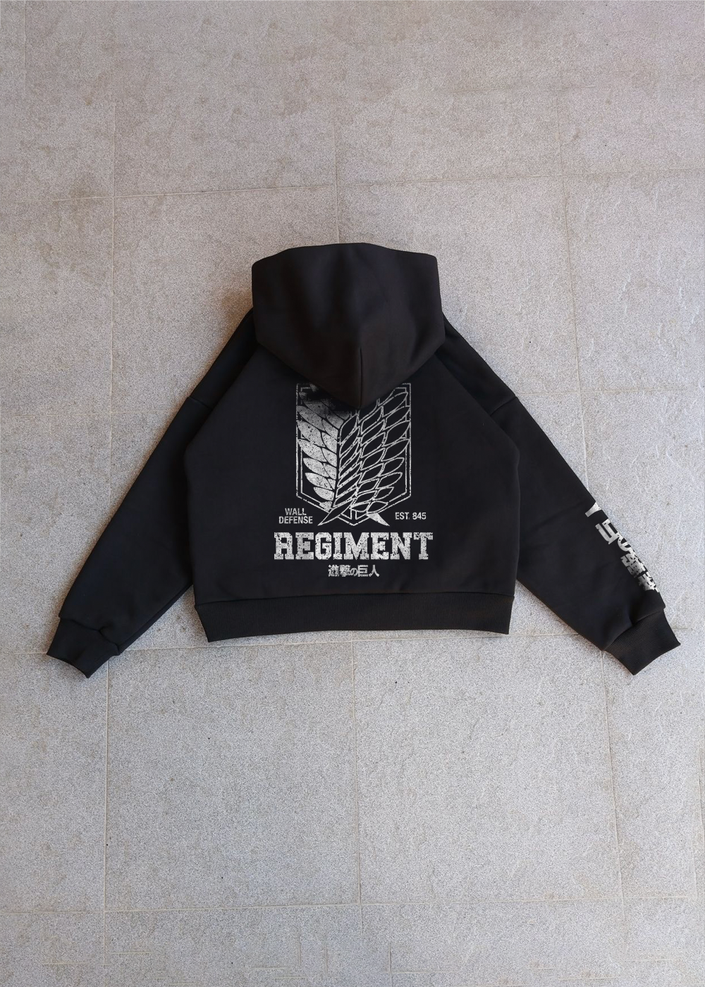 SCOUT REGIMENT BLACK OVERSIZE HOODIE