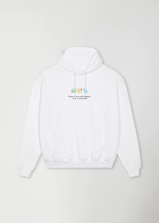 THE CHOICE® OVERSIZE WHITE HOODIE