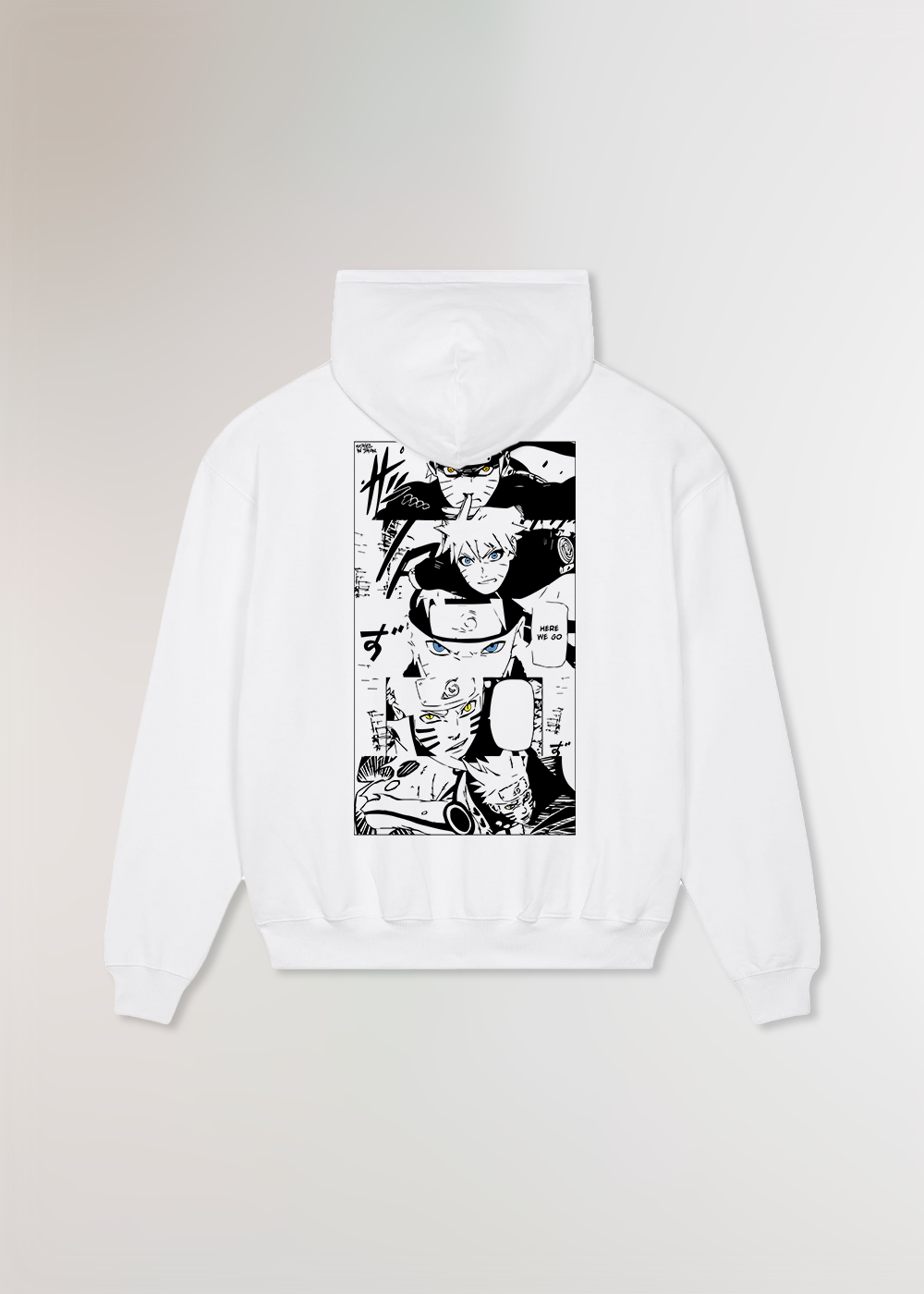 N-CHARACTERS® OVERSIZE WHITE HOODIE