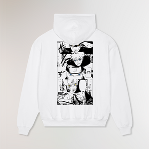 N-CHARACTERS® OVERSIZE WHITE HOODIE