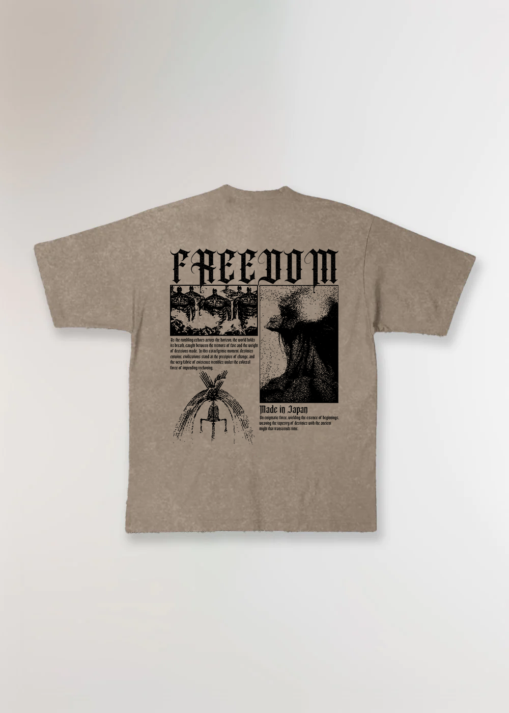 FREEDOM® DARK KHAKI ACID TEE