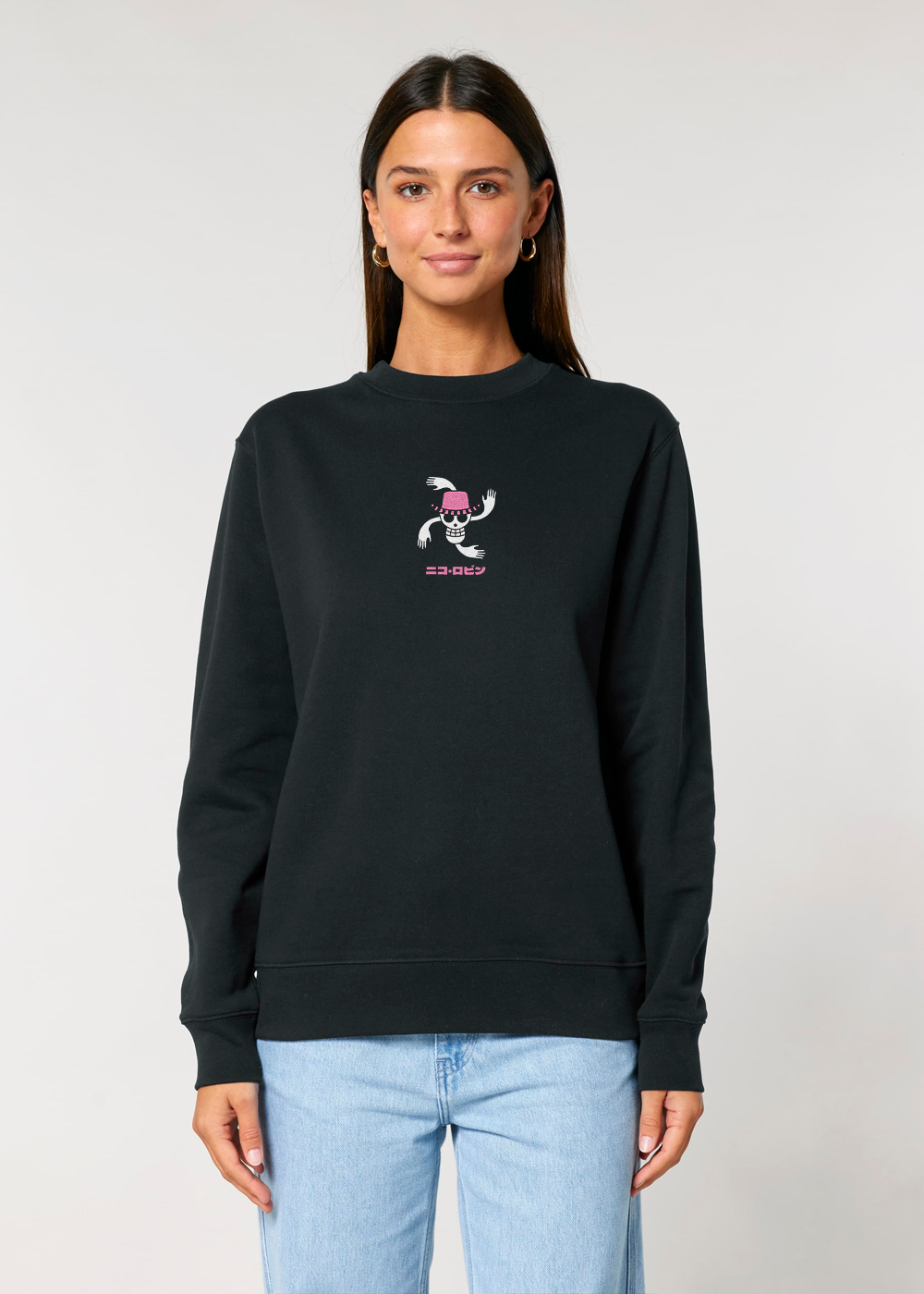 GIGANTE FLEUR® OVERSIZE BLACK SWEAT