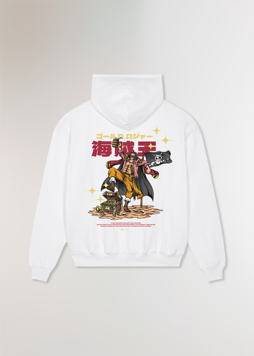 KING OF THE PIRATES® OVERSIZE WHITE HOODIE