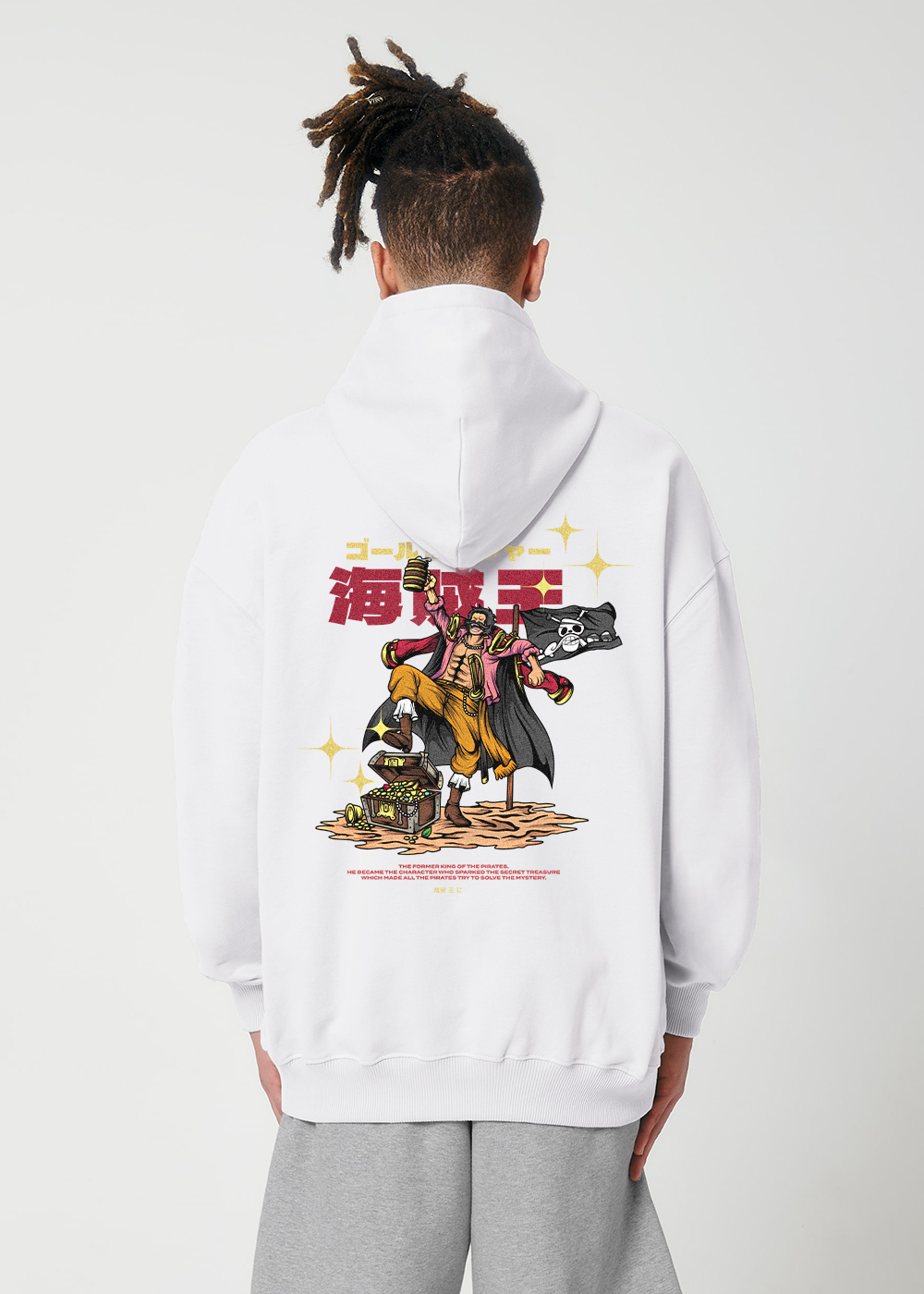 KING OF THE PIRATES® OVERSIZE WHITE HOODIE